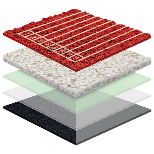 北京无缝预制型塑胶跑道渗水TPR喷面