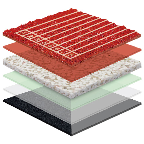 北京无缝预制型塑胶跑道非渗水TPR喷面方案二