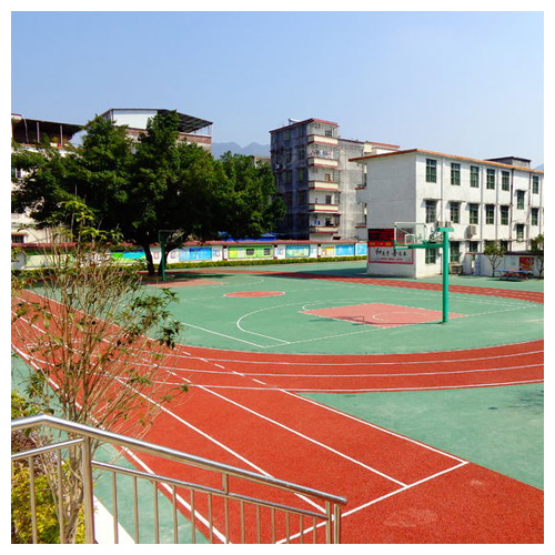 北京雷公坑小学复合型塑胶跑道