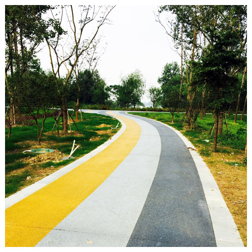 北京广陵公园彩色透水地坪